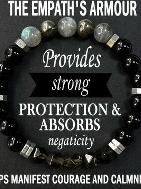 ⭐️ Black Beaded Bracelet with Silver Accents